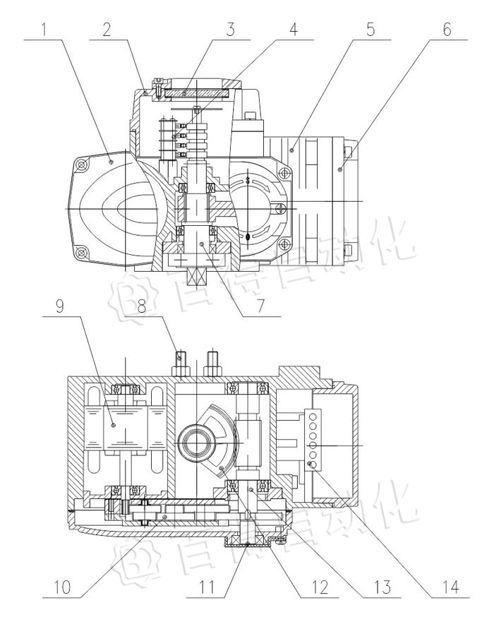 QH電動執(zhí)行器結(jié)構(gòu)圖